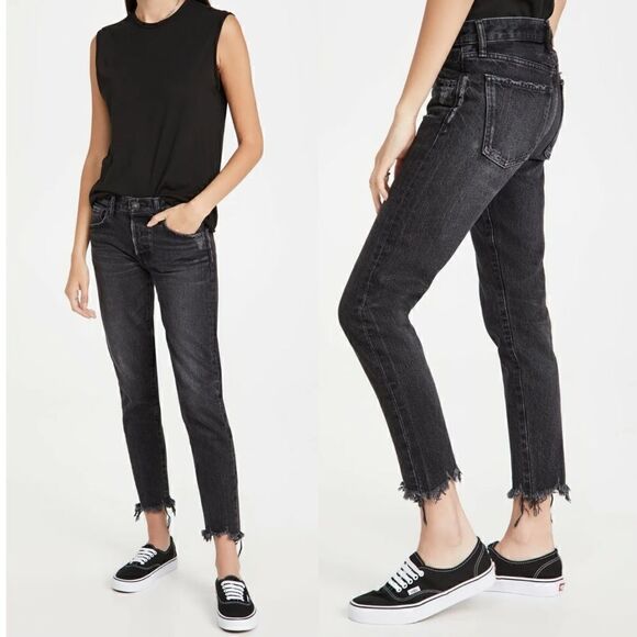 NWT MOUSSY VINTAGE Staley Tapered Jeans in Black - Picture 1 of 14